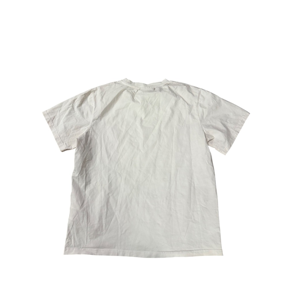 GANNI White Lemon Graphic T-Shirt Have A Nice Day Organic Cotton Tee Large - Picture 2 of 4